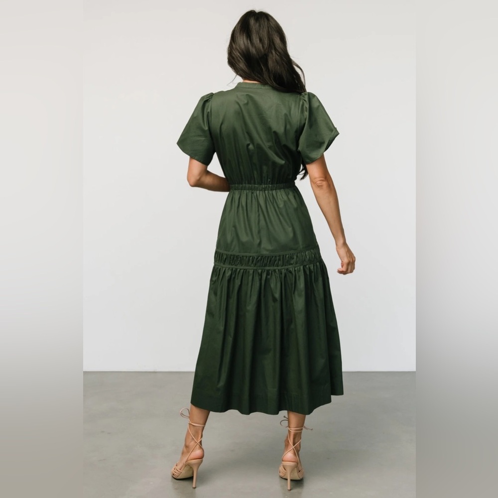 Baltic Born Dark Green Midi Dress - Picture 4 of 14